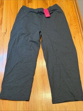 Women’s Moka XXL 2XL Relaxed Track Lounge Pants in Heather Charcoal Gray NWT